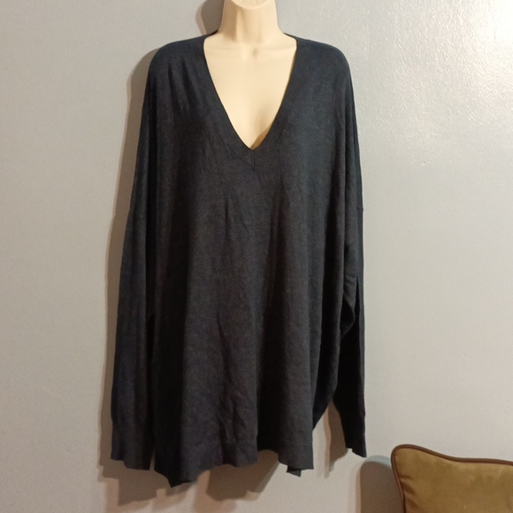 DG2 by Diane Gilman women's 3XL charcoal gray light weight sweater - Picture 1 of 17